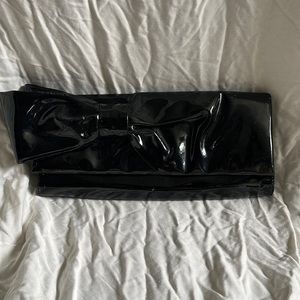 Christian Louboutin black patent leather clutch